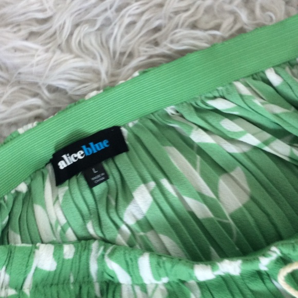 NWOT Alice Blue Pleated Midi Skirt - Picture 4 of 6